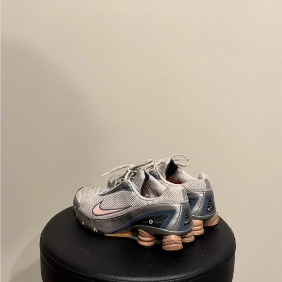 Nike Silver and Pink Shox Sneakers - Picture 3 of 5